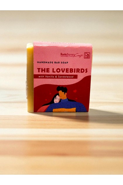 RB Handmade Bar Soap: The Lovebirds with Vanilla & Sandalwood 
